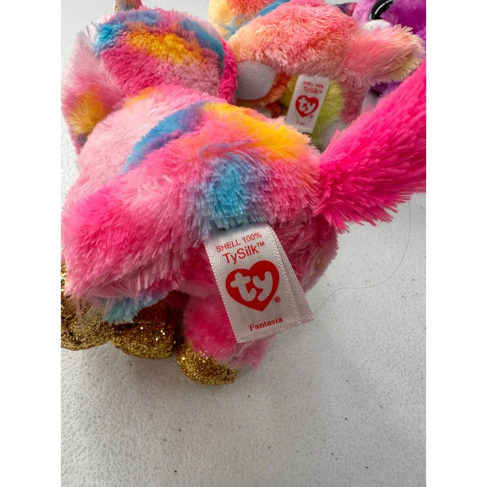 Ty Beanie Boos Plush Fantasia Yips Rosette Unicorn Chihuahua 6in Lot 3 Kids Toy